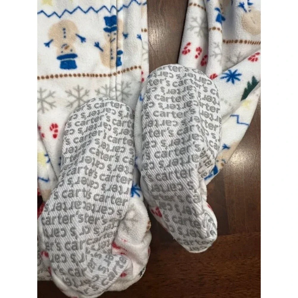 2 Toddler Zip Up Fleece Pajamas Holiday Plaid Winter Boys Girls Size 4T